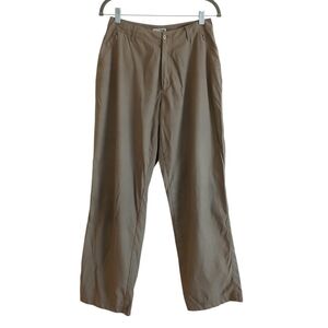 REI Wide Leg Nylon Hiking Pants Women's 4 Tan Zip Pockets Outdoor Gorpcore